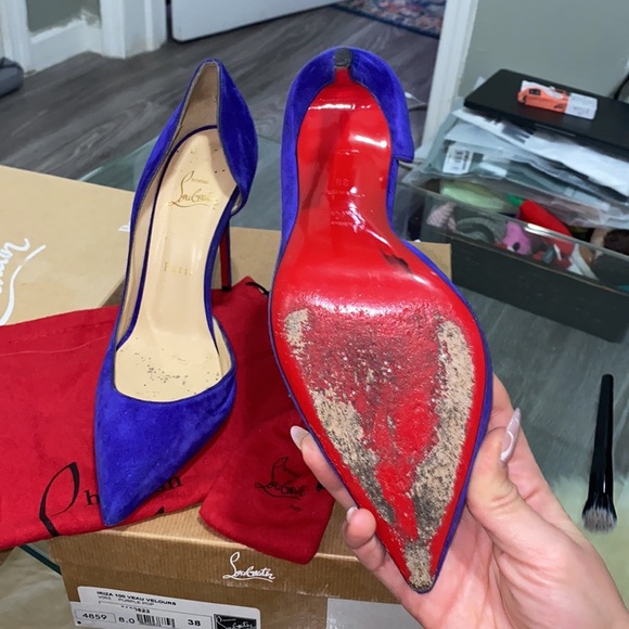VELVET PURPLE IRIZA LOUBOUTIN USED - Picture 3 of 9